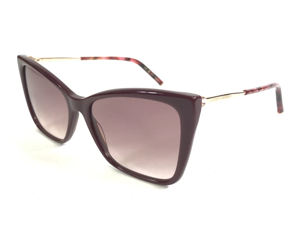 Carolina Herrera Sunglasses HER0180/S 6K3HA Burgundy Gold Frames with Red Lenses - Image 1 of 4