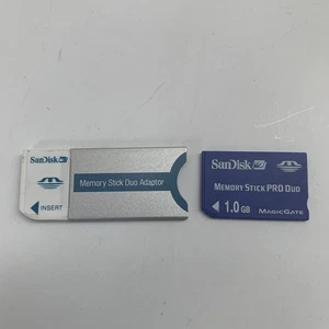 1pcs 1gb Sandisk Sony compatible Memory Stick Pro duo +adapter for Sony Cameras - Picture 1 of 4