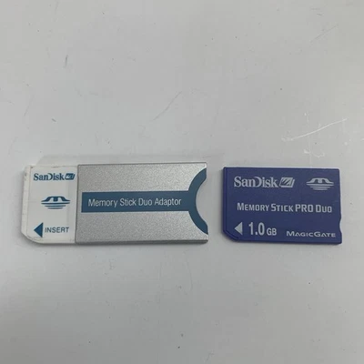 1pcs 1gb Sandisk Sony compatible Memory Stick Pro duo +adapter for Sony Cameras - Image 1 of 4