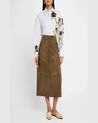 Camisa VINCE manga longa íris botão frontal $348 nova com etiquetas vestido de licença longa, casual XS - Imagem 1 de 4