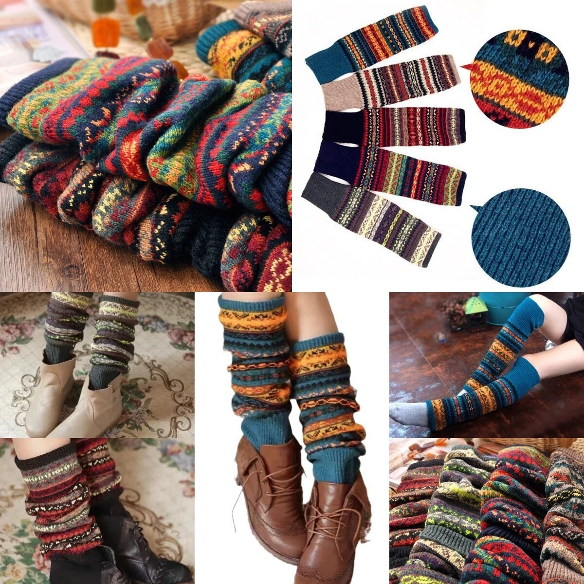 Dilwe Stulpen Damen – 1 Paar Kurze Boot Socken Aus Kunstfell & Strick, Wärmend Für Winter & Herbst