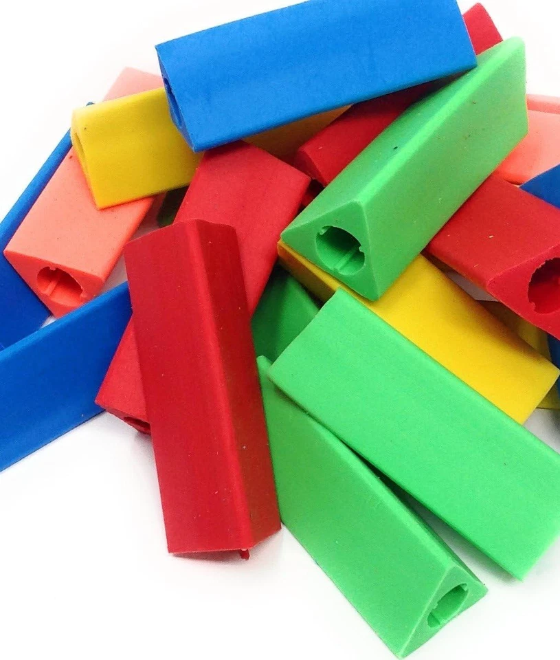 Empuñadura para lápiz triangular, colores surtidos (18 empuñaduras) Foto 1 de 4