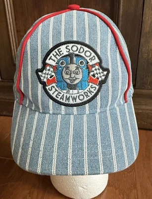 Thomas El Tren Sodor Steamworks Gorra de Pelota a Rayas Sombrero Niños Disfraz Ajustable Foto 1 de 4