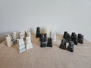 Aztec Chess Pieces Hand Carved Replacement Parts Not Full Set 29 PIECES - Picture 1 of 8