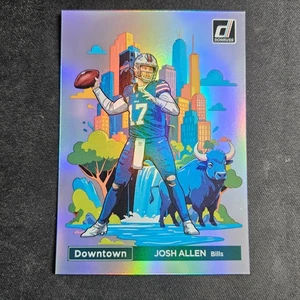 CLEAN 2024 Panini Donruss Downtown Josh Allen #2 Bills Silver Holo Refractor - Picture 1 of 10