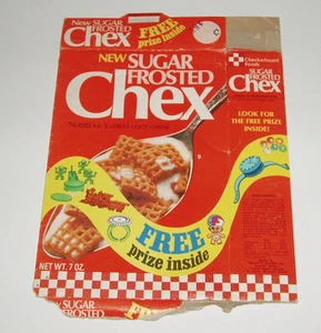 Ralston 1970 Sugar Frosted Chex con ofertas premium Troll Mars Shooter etc. - Imagen 1 de 2