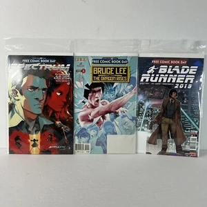 Free Comic Day Comics Lot of 3 Sleeved Spectrum Bruce Lee Blade Runner 2019 - Picture 1 of 4