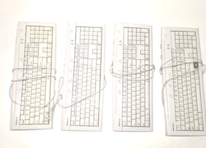 LOT OF FOUR MACALLY IKEYSLIM IKEY5 COMBO USB SLIM KEYBOARD STANDARD MISSING LEGS - Picture 1 of 5