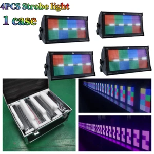 4XStage DMX 1000W LED Strobe Light RGB 3in1 8+8 Matrix Effect Flash Strobe+Case - Picture 1 of 11