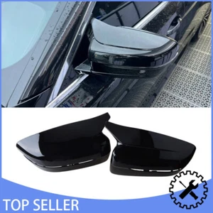 2x Gloss Black Style Mirror Cover Cap For BMW G20 G21 G22 G30 G31 G11 G14 G15 - Picture 1 of 16