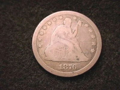 1876-CC LIBERTY SEATED QUARTER SUPERIOR KEY DATE QUARTER!   #1 - Image 1 of 2