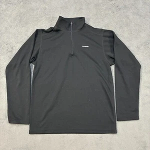 Patagonia Capilene 1/4 Zip Black Longsleeve Sweater Athletic Jacket Youth Size L - Picture 1 of 7