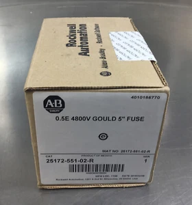 Allen Bradley 25172-551-02-R 5”Gould 0.5E Amp 4800VAC Fuse 4C - Picture 1 of 3