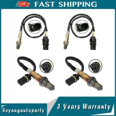 4件装氧气O2传感器上游和下游适用于宝马650I 4.8L V8 2006 - 2010 — 第 1/4 张图片