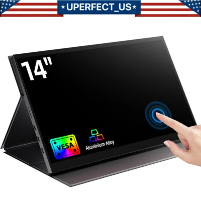 Touch 14" 1080P HDR IPS Ultra Slim Portable Monitor USB C for MINI HDMI USB C US - Image 1 of 4