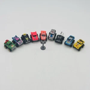 Lote de 9 Micro Máquinas Road Champs Vehículos Galoob Funrise y 1 Letrero Años 80 De Colección - Imagen 1 de 7