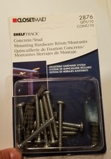 ClosetMaid 10pc Shelf Track Concrete/ Stud Mounting Hardware free shipping 