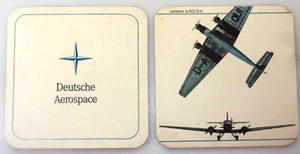 UNDER BOCK COASTER DESSOUS DE VERRE 9 cm x 9 cm DEUTCHE AEROSPACE MESSERSCHMITT - Picture 1 of 1