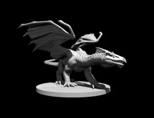 White Dragon Young for D&D Dungeons and Dragons Pathfinder DND Mini - Bild 1 von 1