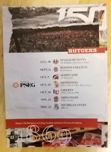 Rutgers University 150th Anniversary 2019 Football Schedule Magnet 7" x 4" - Picture 1 of 6
