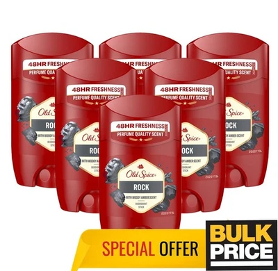 Old Spice Rock Stick Deo Alufrei Langanhaltend 48H Schweißschutz 6er Pack