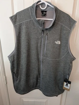 NEW The North Face Canyonlands Vest Men's 3XL Heather Gray Mock Neck Full Zip - Image 1 of 4