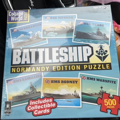 Rompecabezas Collage Edición Acorazado Normandía 500 Piezas Cartas Coleccionables  Foto 1 de 2
