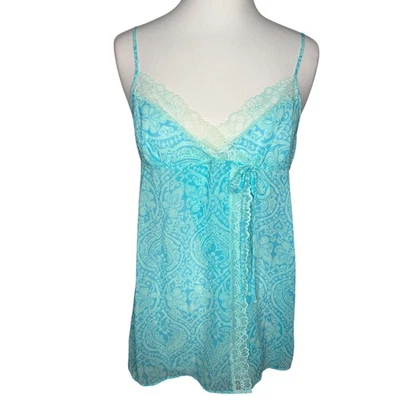 Victoria's Secret Y2K Azul Agua Transparente Babydoll Cami Top Lencería Talla Pequeña Foto 1 de 4