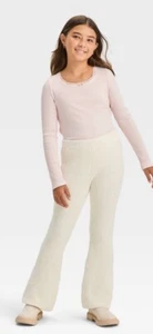 NWT Girls Art Class Cozy Knit Flare Light Off White Cream Ivory Pants Sz XXL 18 - Picture 1 of 5