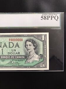 1954 Bank Of Canada $1 MILLION NUMBERED NOTE Legacy Graded AU-58