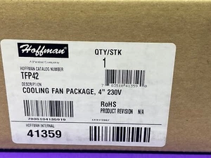 Hoffman TFP42 Side-Mount Filter Fan Type 1, 230V 55CFM, Light Gray, Composite - Picture 1 of 3