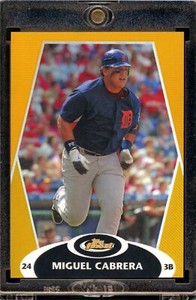 2008 Topps Finest Miguel Cabrera Detroit Tigers Gold Refractor /50 Mag Case!