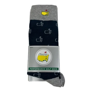 Masters FootJoy Men's Performance Navy Socks with Light Grey Logo Outlines and T - Picture 1 of 1