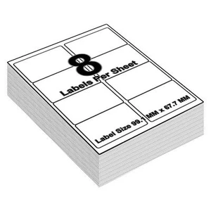 Self Adhesive Address Mailing Labels, Inkjet Printers, 8 Labels per A4 Sheet - Picture 1 of 2
