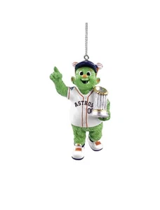 Houston Astros 2022 Serie Mundial Campeones ÓRBITA Mascota Adorno de Navidad Nuevo con Etiquetas - Imagen 1 de 2