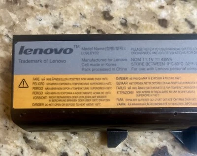 Original Battery Lenovo L08N6Y02 42T4729 42T4730 11.1 V 4.05 Ah 48Wh - used - Image 1 of 4