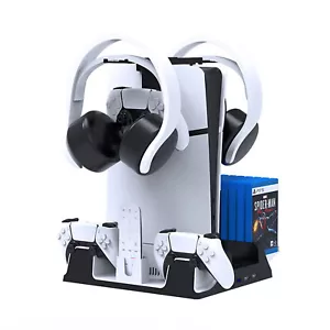 Cooling with HUB Handle Contacts Dual Charging Base for PS5/PS5 Slim Console - Picture 1 of 16