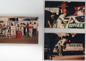 Original 1989 RUSTY WALLACE Kodiak Racing Photos (3) at Phoenix, 3 1/2 x 5 1/4" - Picture 1 of 2