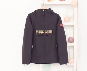 NAPAPIJRI Open Rainforest Jacket Hooded Navy Waterproof Boys 8 Years 130 cm - Picture 1 of 11