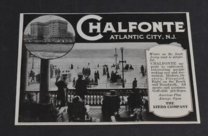 1918 Druckwerbung Chalfonte Atlantic City New Jersey Promenade Strand Hotel Kunst - Bild 1 von 1