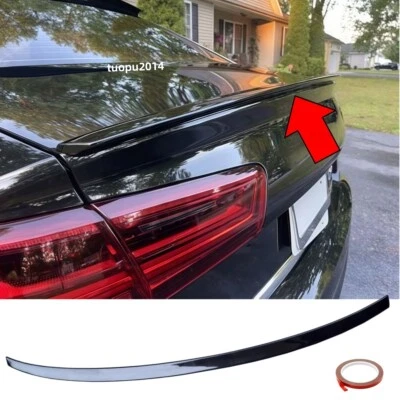 For Audi A6 C7 4G Sedan Rear Trunk Spoiler Wing Glossy Black S6 Style 2012-2018 - Image 1 of 4