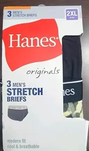 Hanes Stretch etikettlose Slips klein 2XL Herren 3er-Pack schwarz/grau/camo - Bild 1 von 2