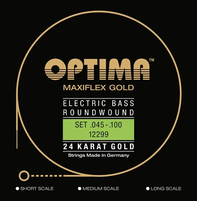 Optima MAXIFLEX 24K GOLD 4 String Bass String regular light .045-.100 Long Scale - Image 1 of 3