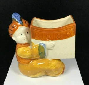 Vintage Genie Holding Box Porcelain Figurine - Japan - Picture 1 of 7