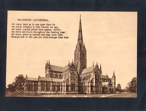 F1263 UK Salisbury Cathedral Verse Friths vintage postcard - Picture 1 of 2