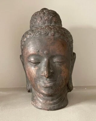 Testa di Buddha in Terracotta - Immagine 1 di 4