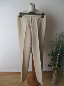 Fèraud Damen Sommerhose Gr. 38-40 beige 52 % Viscose 48 % Leinen - Bild 1 von 8