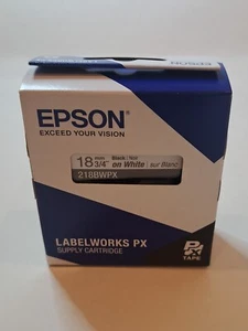 Genuine Epson 218BWPX Black on White PX Tape 3/4" K-Sun 218BW - Picture 1 of 3