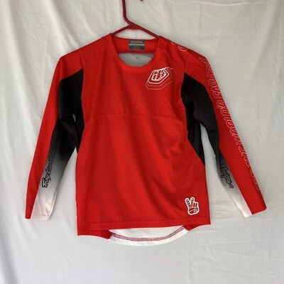 Camiseta Troy Lee Designs TLD YOUTH Sprint Manga Larga Negra/Roja Mediana *CIERRE* Foto 1 de 3