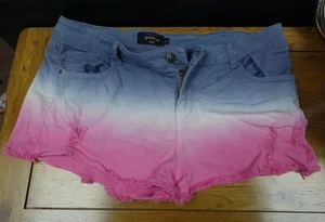 Ladies Goldigga Pretty Style Blue and pink Beach shorts size 18 with pockets - Picture 1 of 5